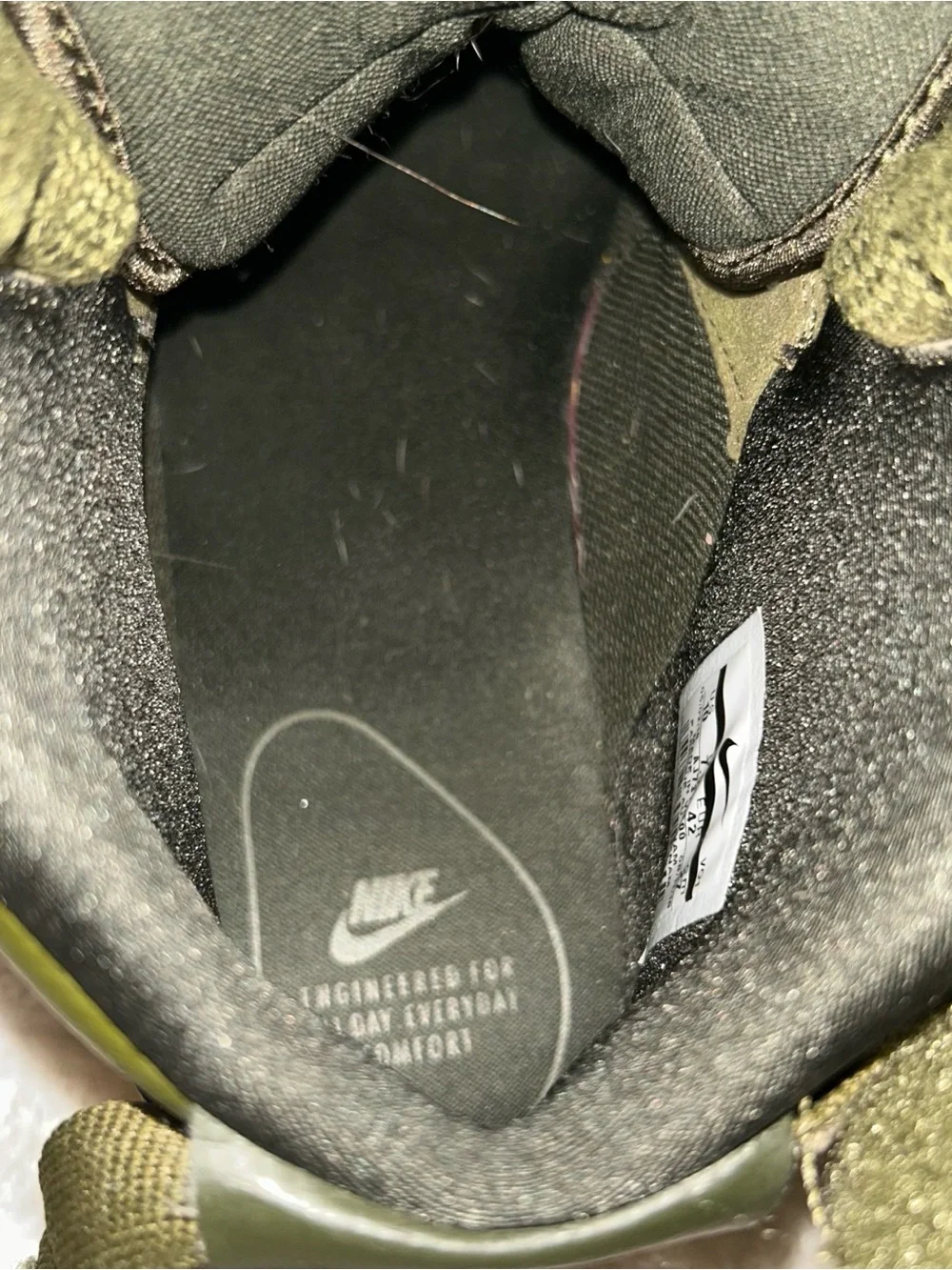 Nike Air Force 1 High Utility Olive Green Leather Sneakers military streetwear